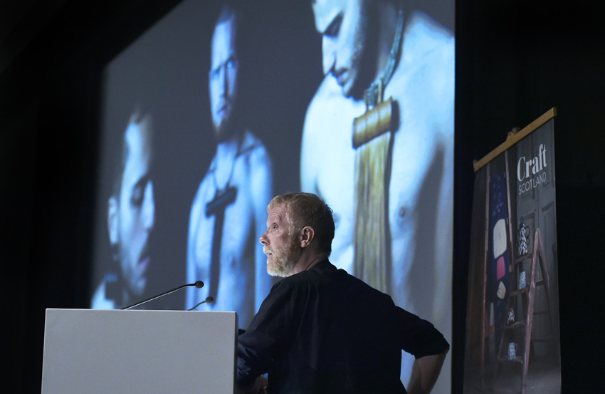 Lars Sture speaking at the Craft Scotland Conference 2018