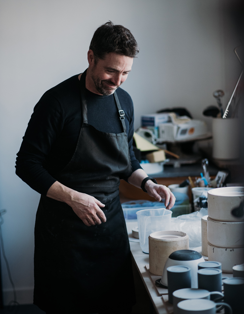 Myer Halliday in studio