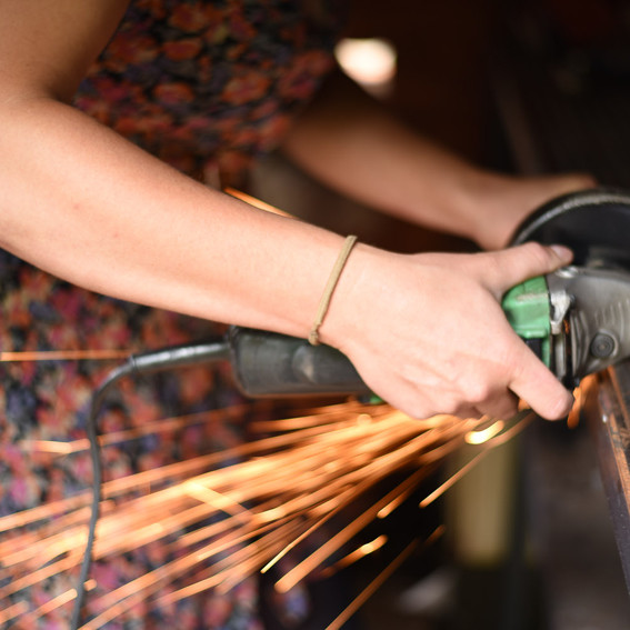 Drawing with steel with artist blacksmith Agnes Jones