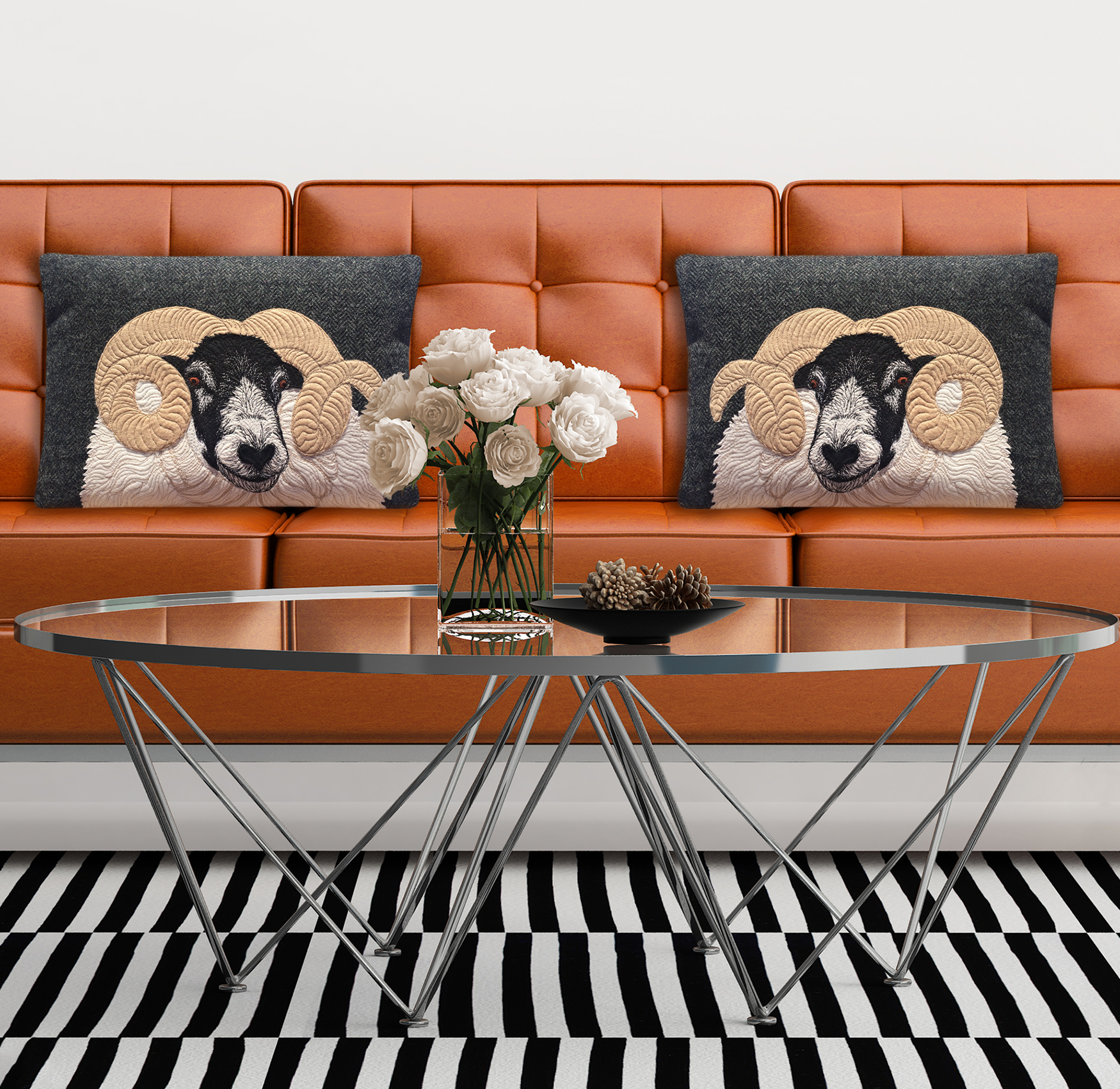 Black faced sheep cushions