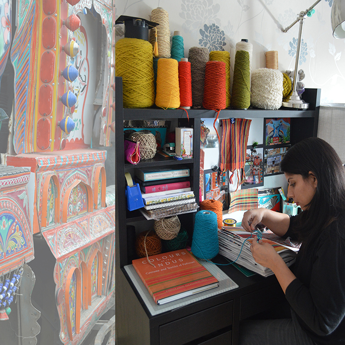 Woven textile designer Mariam Syed