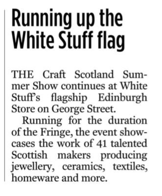 Edinburgh Evening News: Running up the White Stuff flag