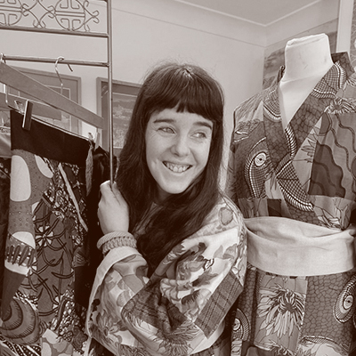 Morag McPherson - pictured with her scarves. Part of COMPASS: Established Makers Round 2 