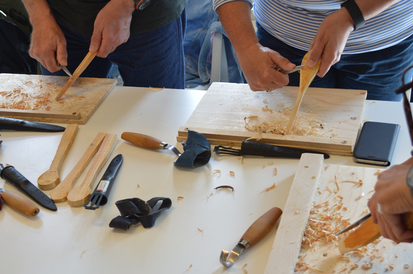 Spoon carving workshop with Craft Scotland and Object Company 2017