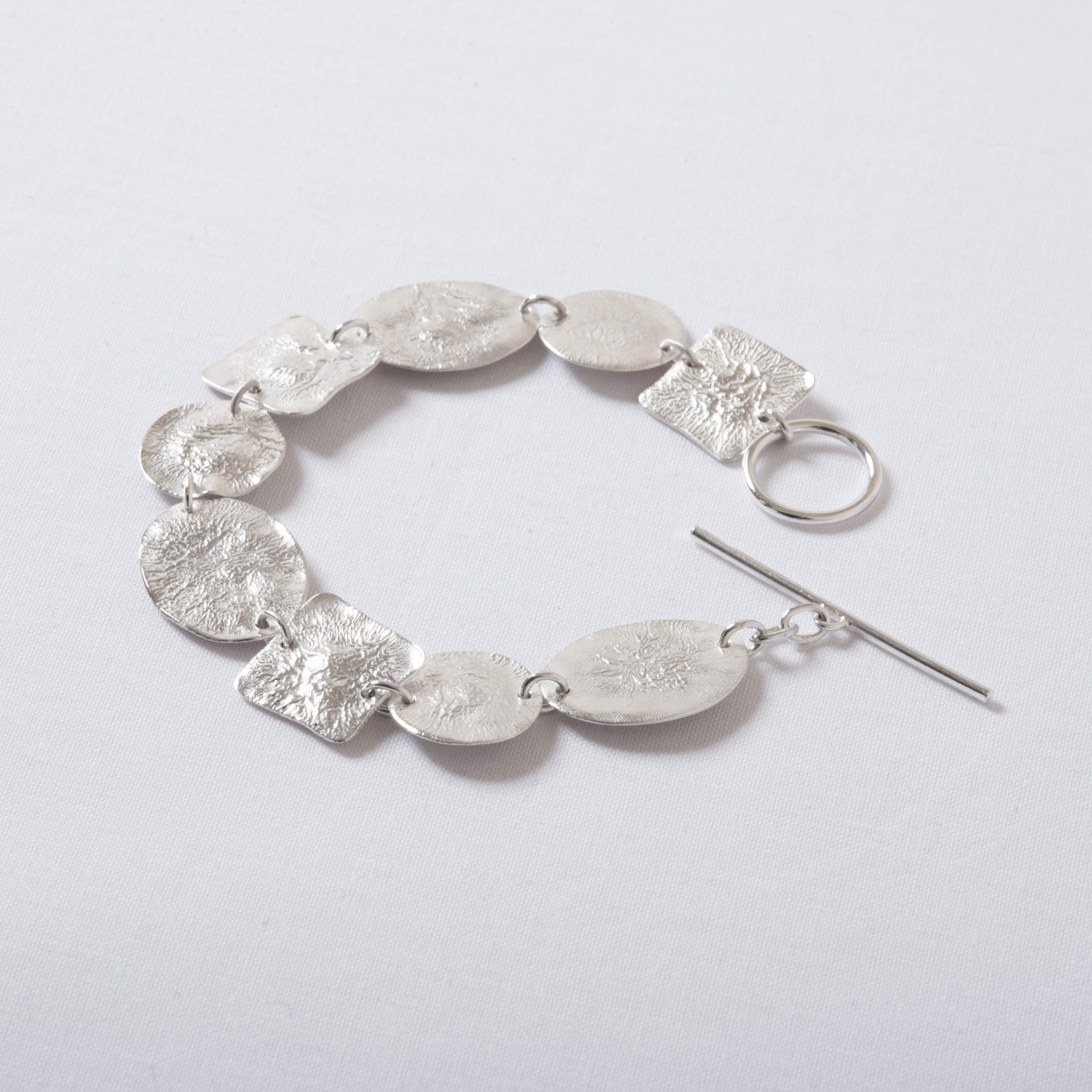 Silver shapes bracelet