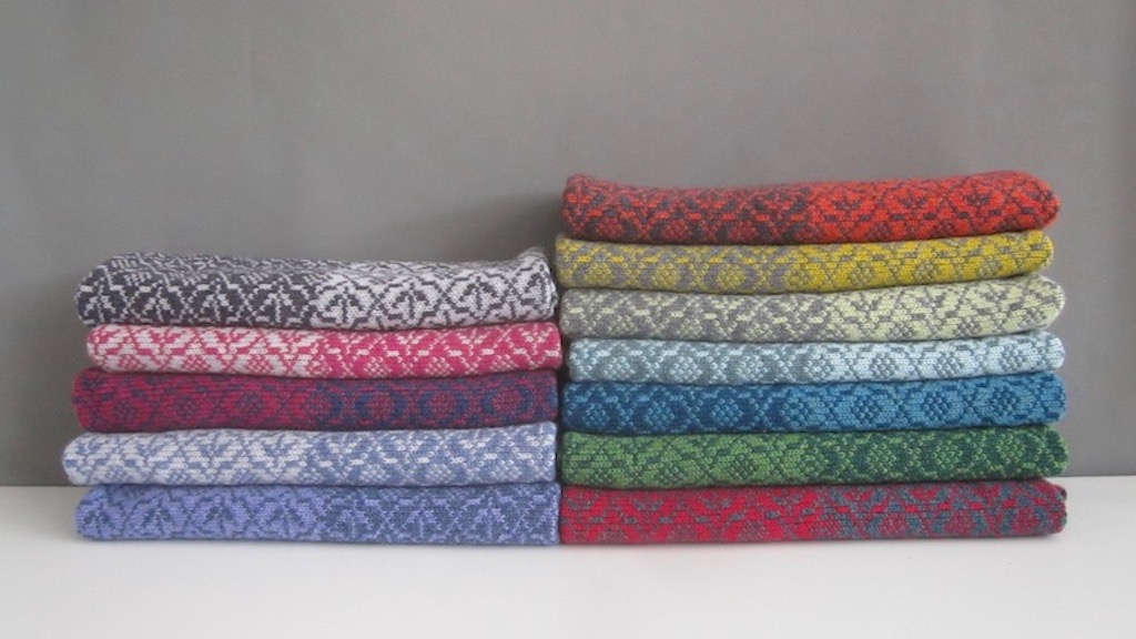 stack of National Library of Scotland THISTLE design scarves