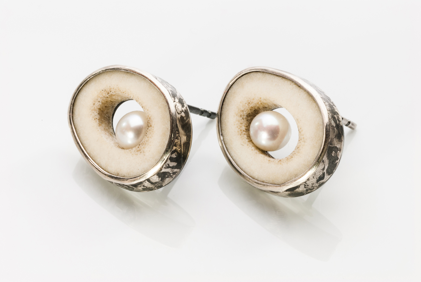 Antler/Pearl Earrings