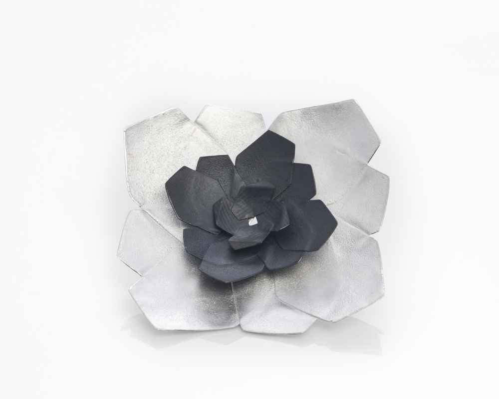 'Dusky Double Hydrangea' Brooch