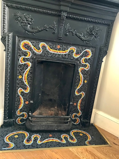 Dancing ribbon fireplace