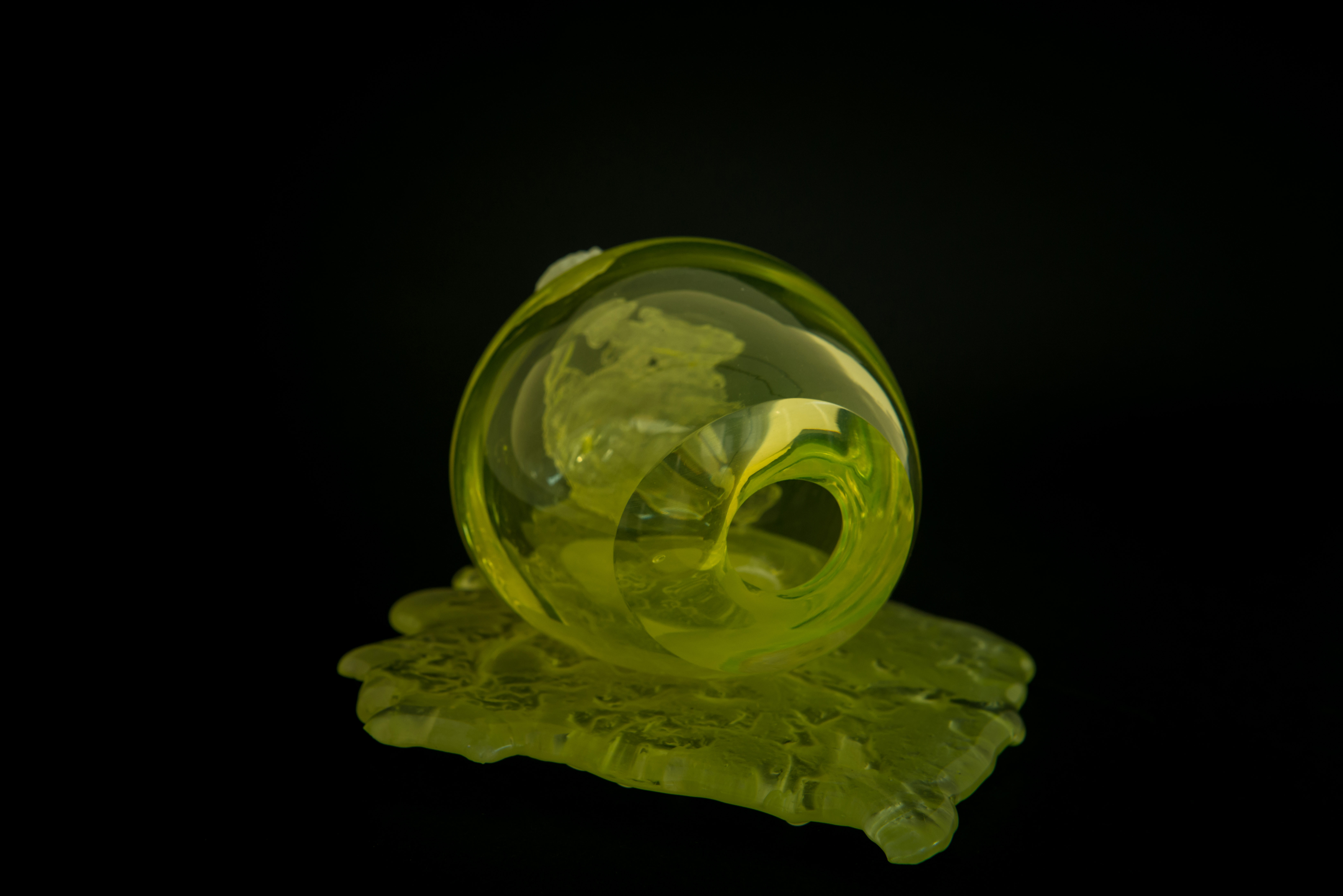 Digital Waste, 3DP waste, blown and lost kiln cast glass