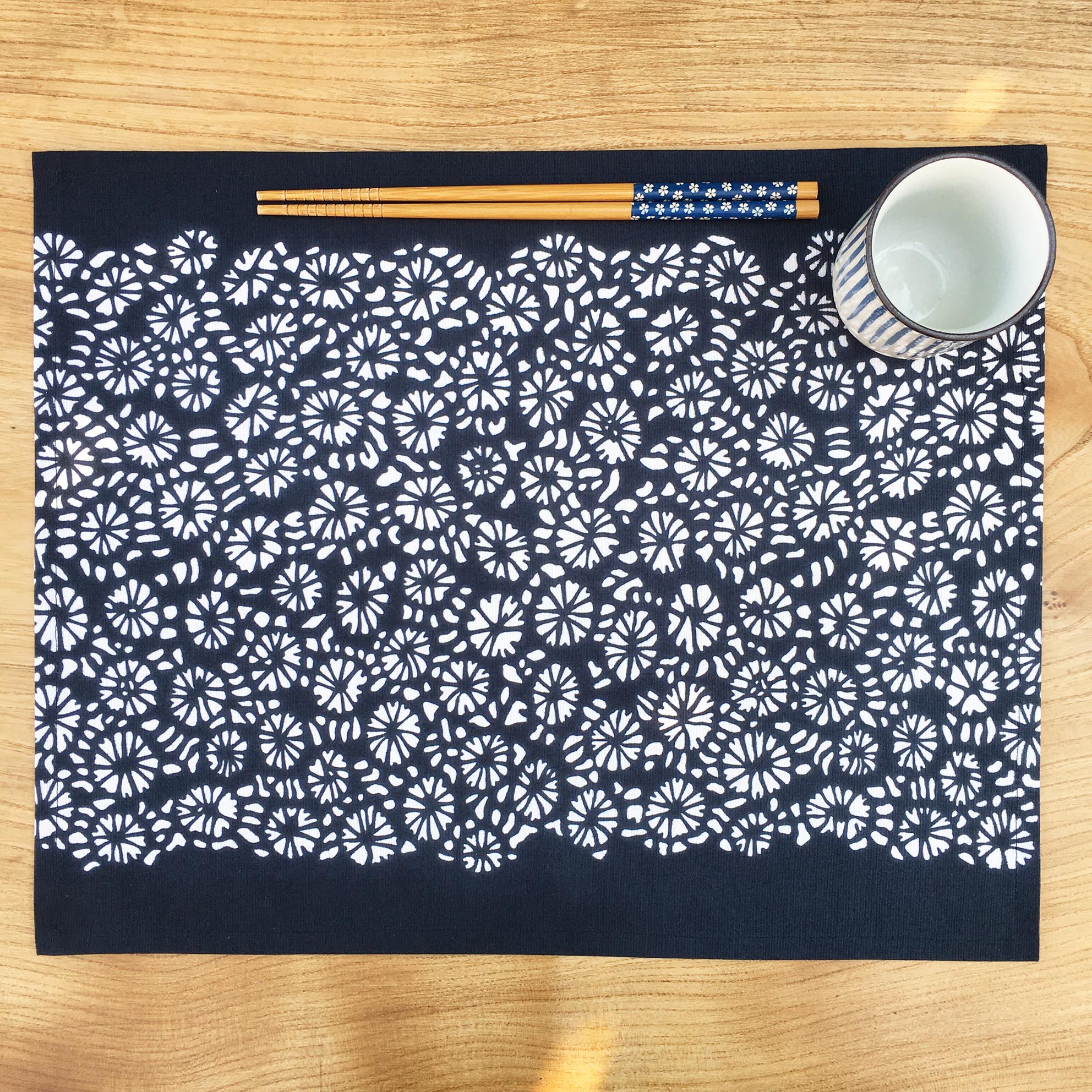 Coral Table Mat - Navy