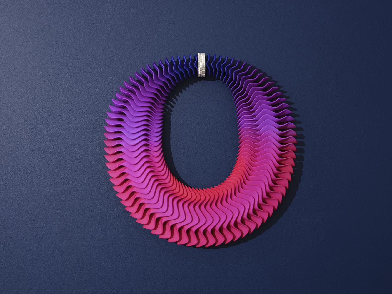 Tide Necklace (orange/pink/purple)
