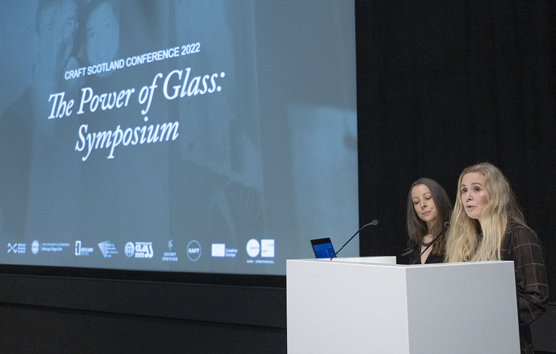 Guest Curators Sarah Rothwell and Dr Jessamy Kelly at The Power of Glass Symposium
