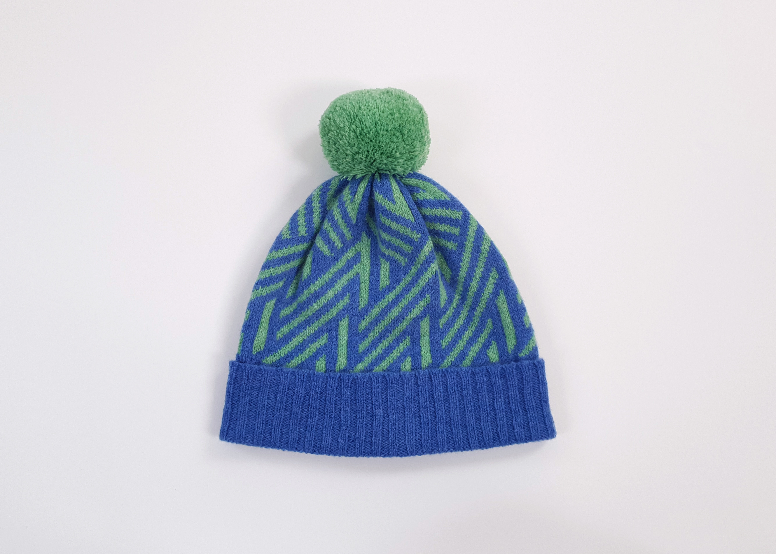 Crosswise Pom Pom Beanie, Springtime and Tahiti