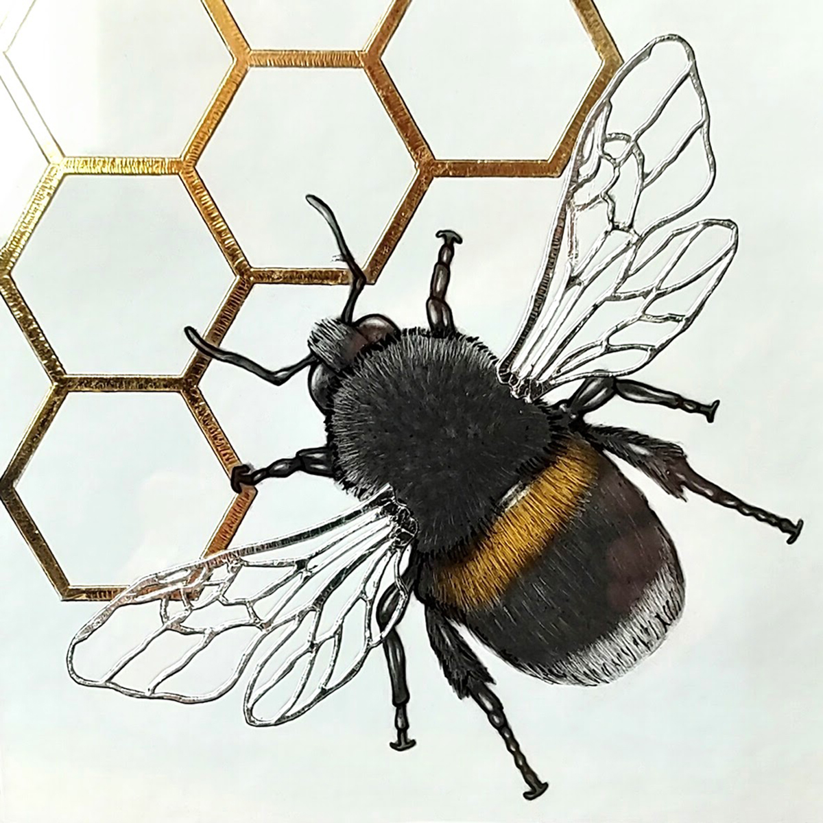 The Bee and the Golden Weave - detail