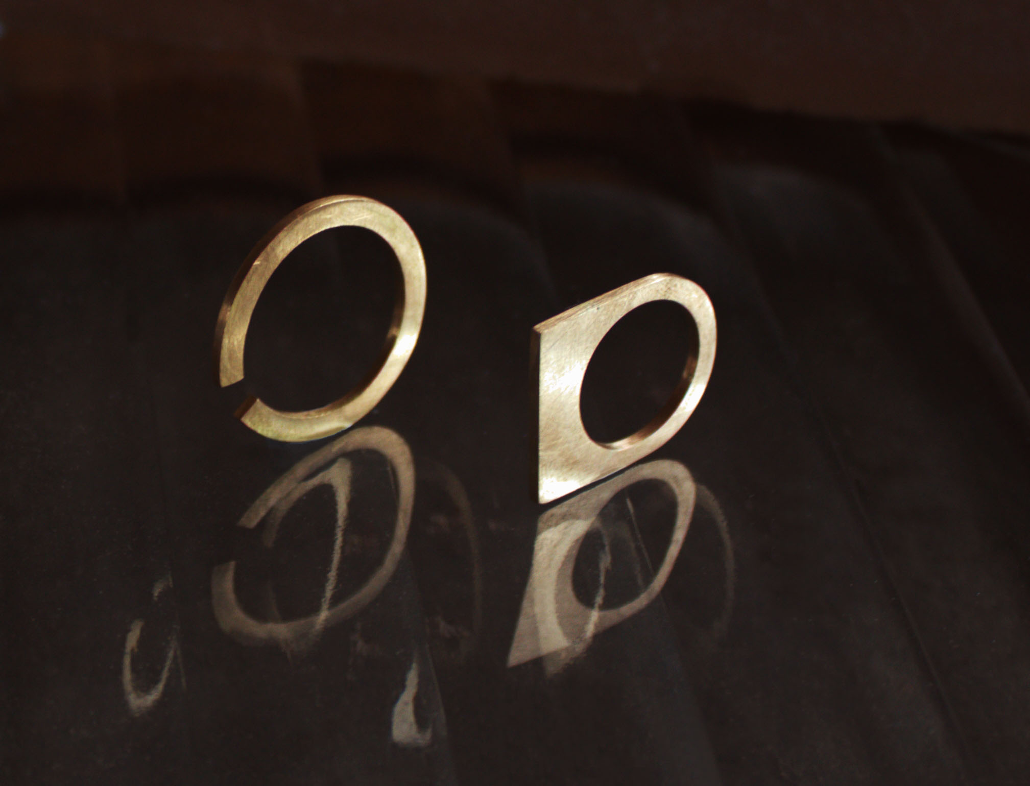 Modernist Recycled Gold Heirloom Rings