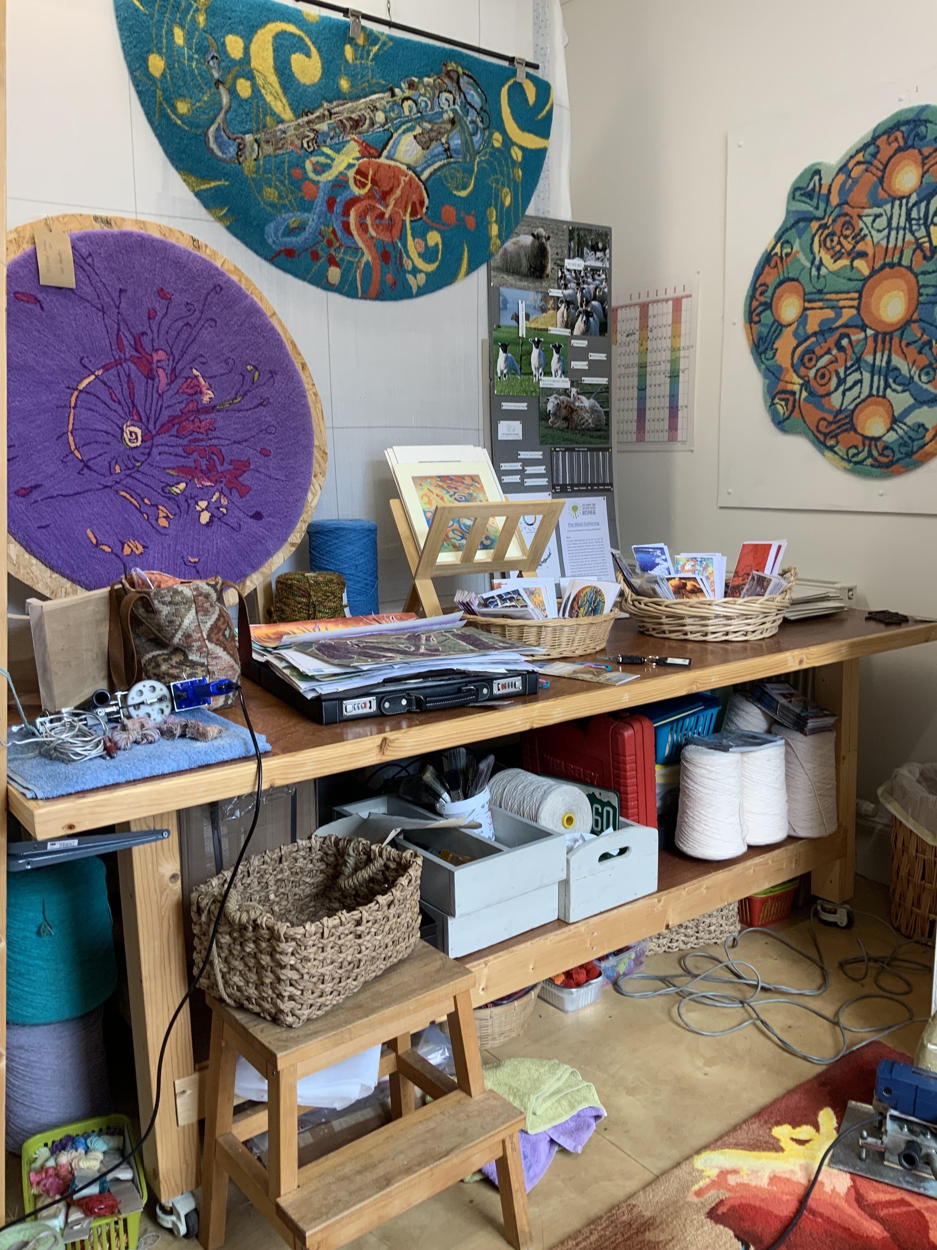 Studio Workbench and Rugs