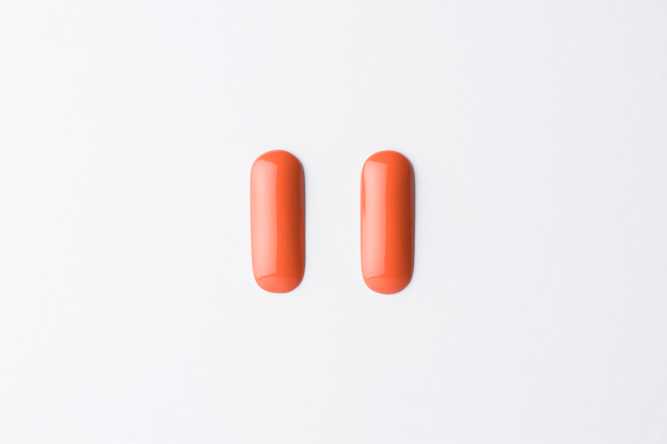 Colourful Pill Earrings - Salmon Orange