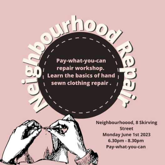 Pay-what-you-can Clothing Repair Workshop