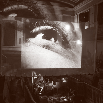 screen showing an eye