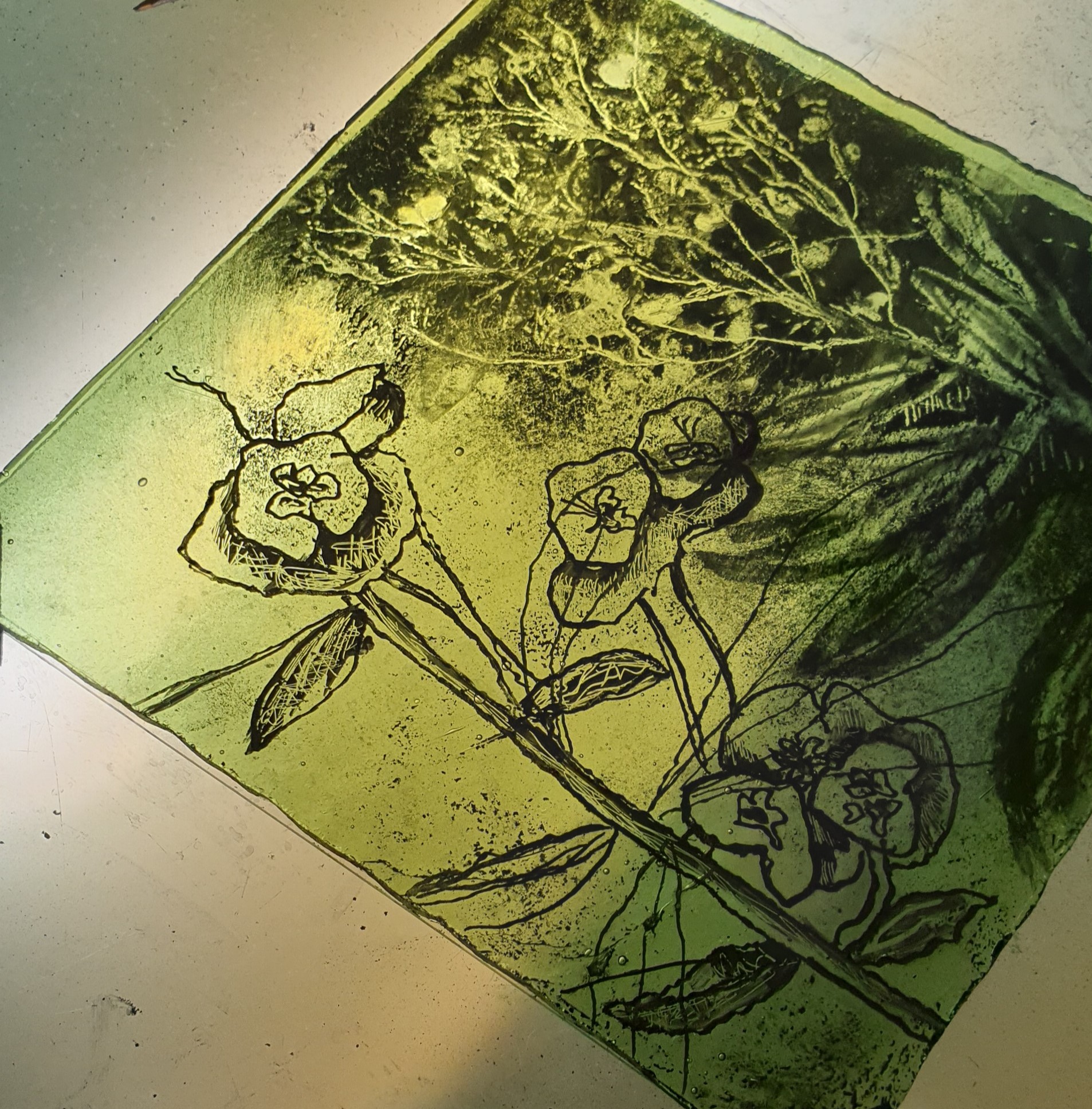 Taster session in glass painting