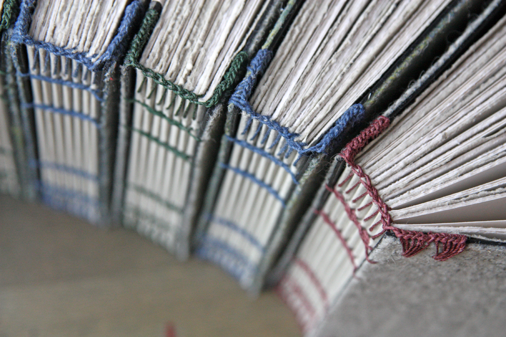 Hebridean Tweed Coptic Journals with Handsewn Headbands