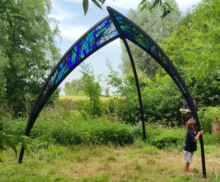 Phoenix garden sculpture