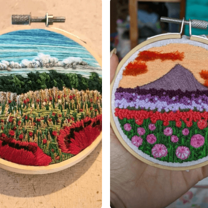 Miniature Landscape Embroidery Class