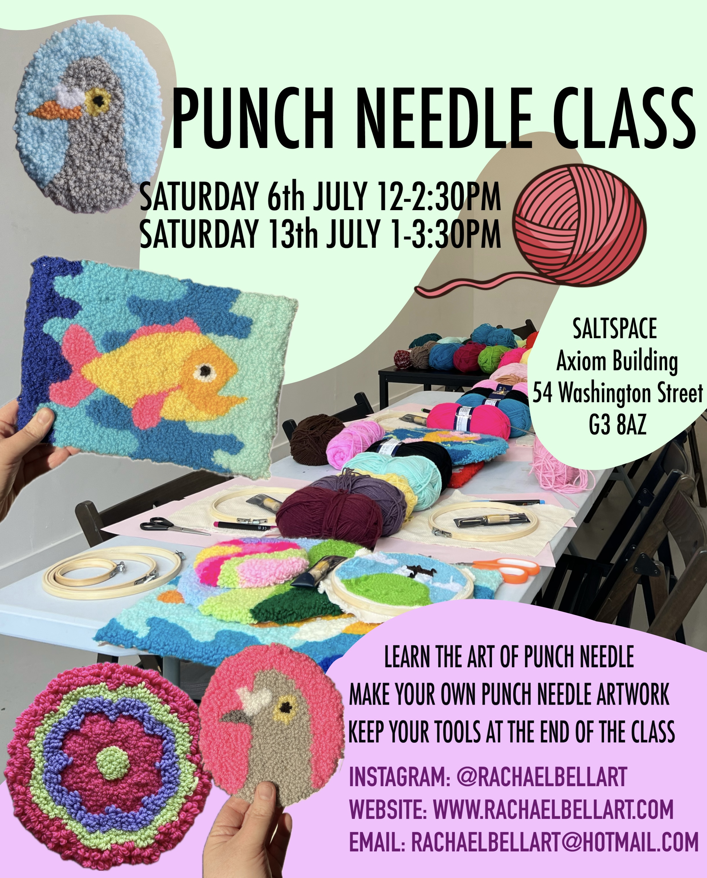 Punch Needle Class in Glasgow