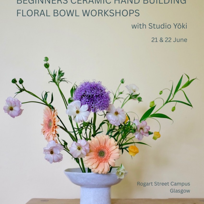 Beginners Ceramic Hand Building Floral Bowl Workshops