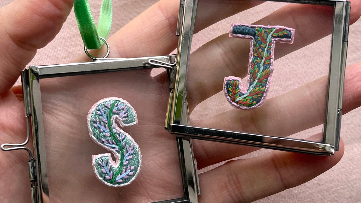 Framed Embroidered Letter Workshop