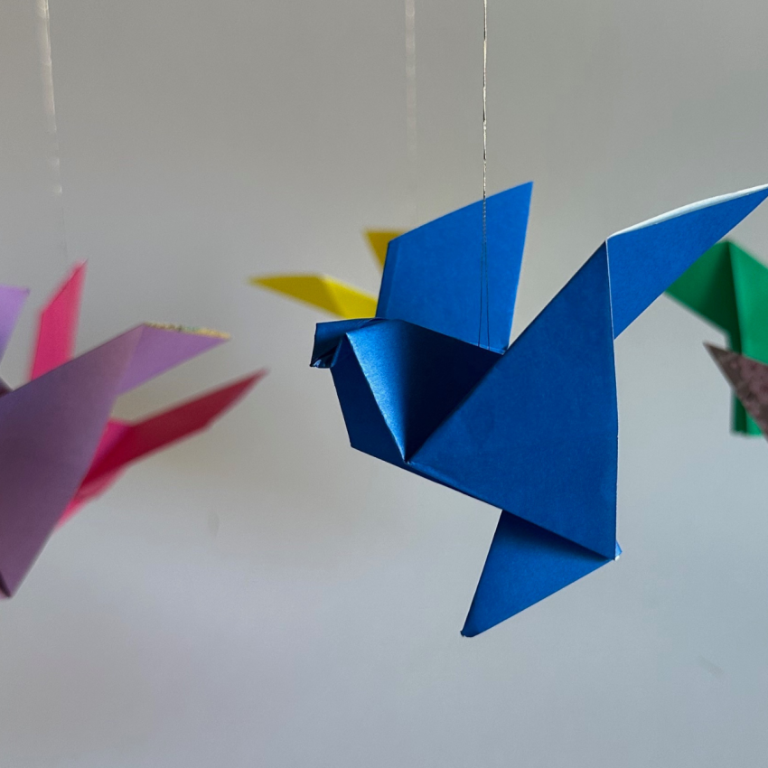 Make Your Own Folded Paper Hanging Mobile with Kate Colin 
