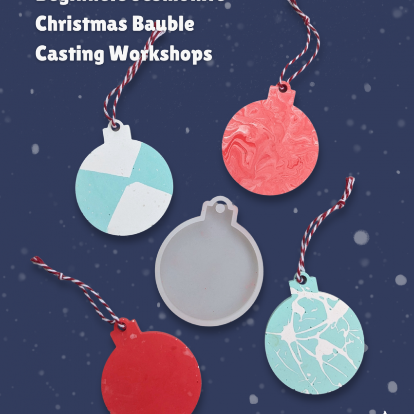 Beginners Jesmonite Christmas Bauble Casting Workshop - Afternoon Session