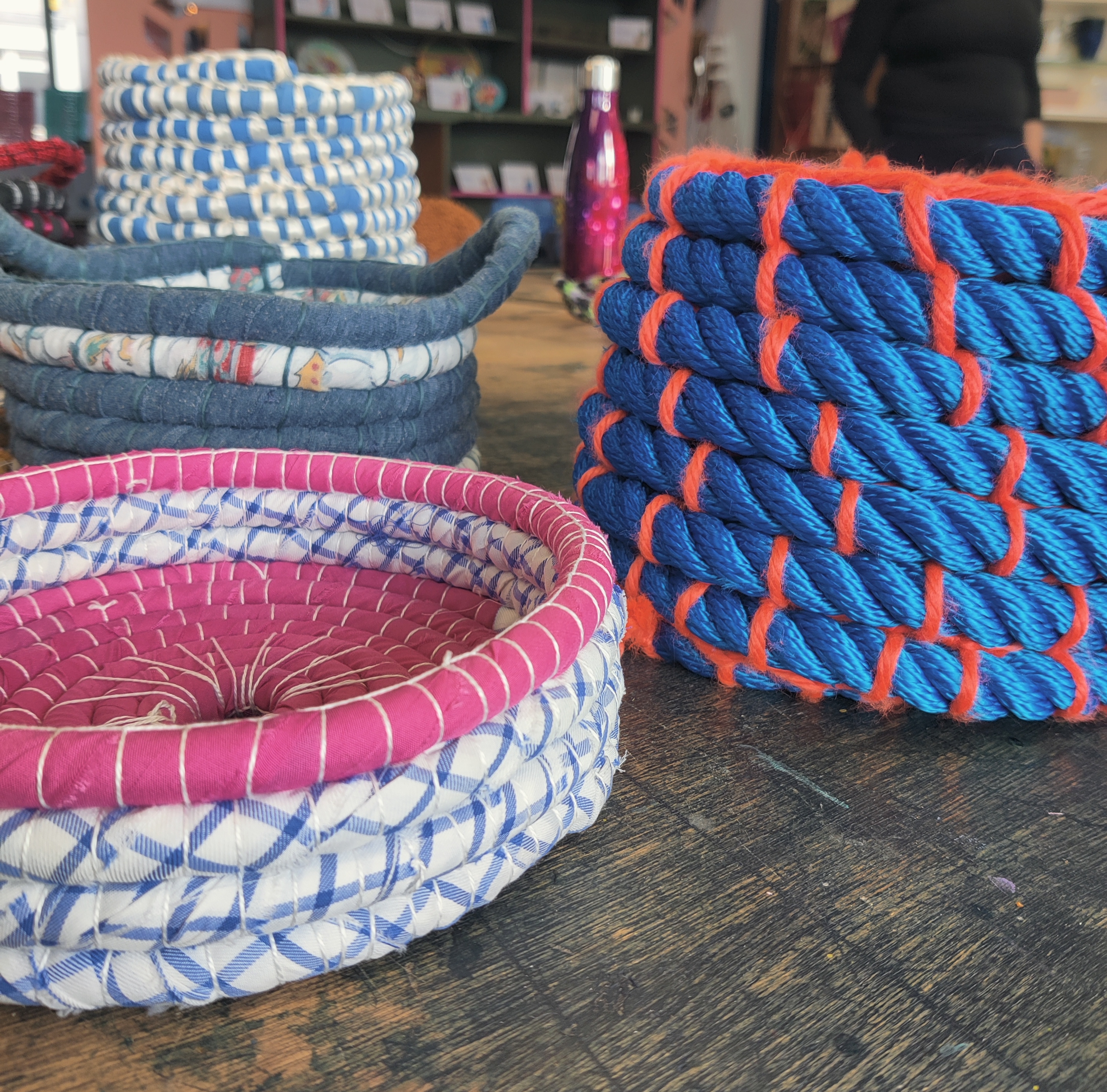 Upcycled Fabric Baskets