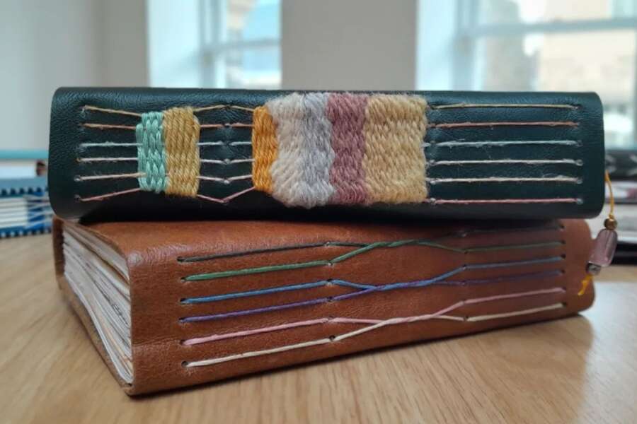 Exposed Stitch Bookbinding ft. Woven Spine