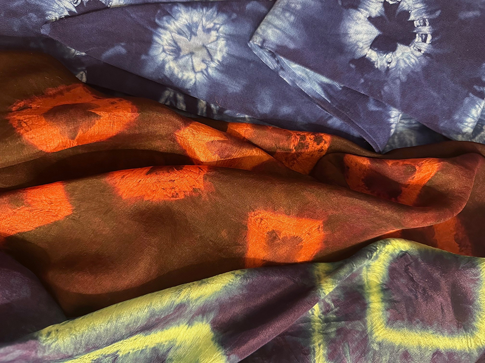 Craft Sunday: Shibori Silk Scarves with Syrah Jay