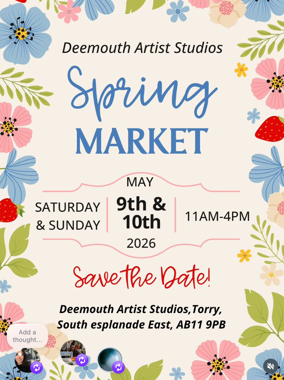 Deemouth Artist Studios Spring Market