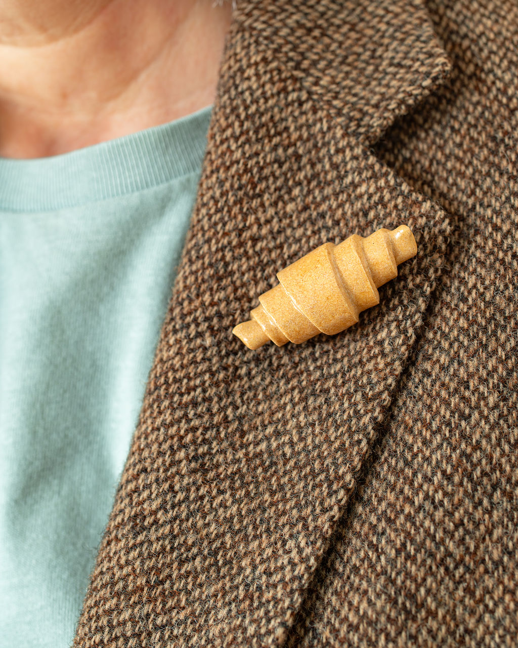 Croissant Ceramic Pin Badge