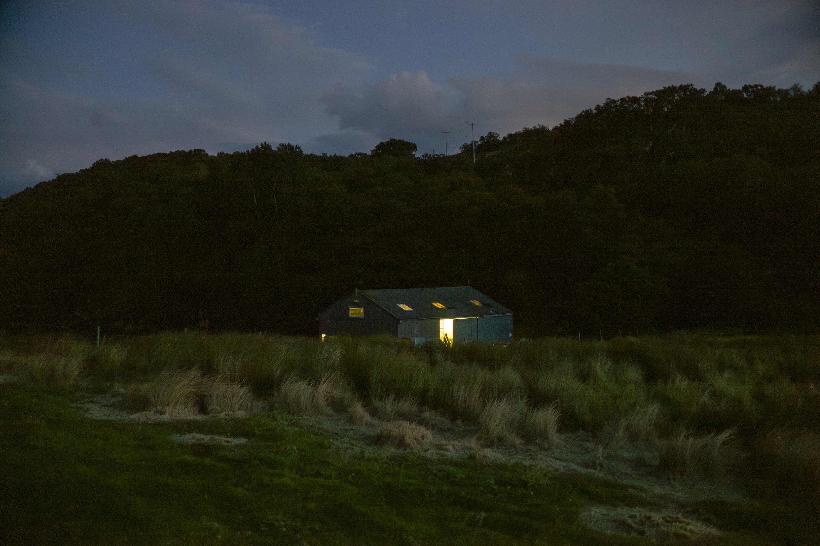 Ob shed at night